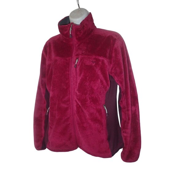 Mountain Hardwear Fleece zip Jacket Women M Pink Soft‎ Outdoor Gorpcore - Picture 2 of 6